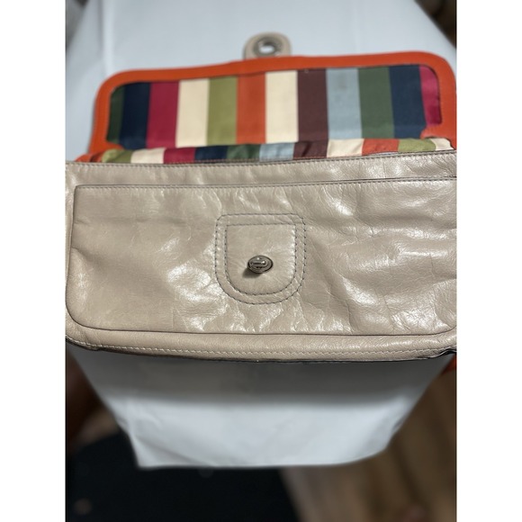 Coach Vintage City Willis In Colorblock Taupe/Blue/Orange Crossbody Turnlock - Picture 12 of 12